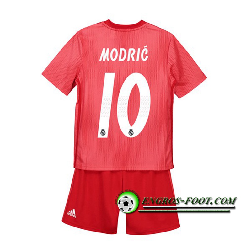 Engros-foot: Ensemble Maillot Foot Real Madrid Enfants 10 MODRIC Third 2018 2019 Rouge Thailande