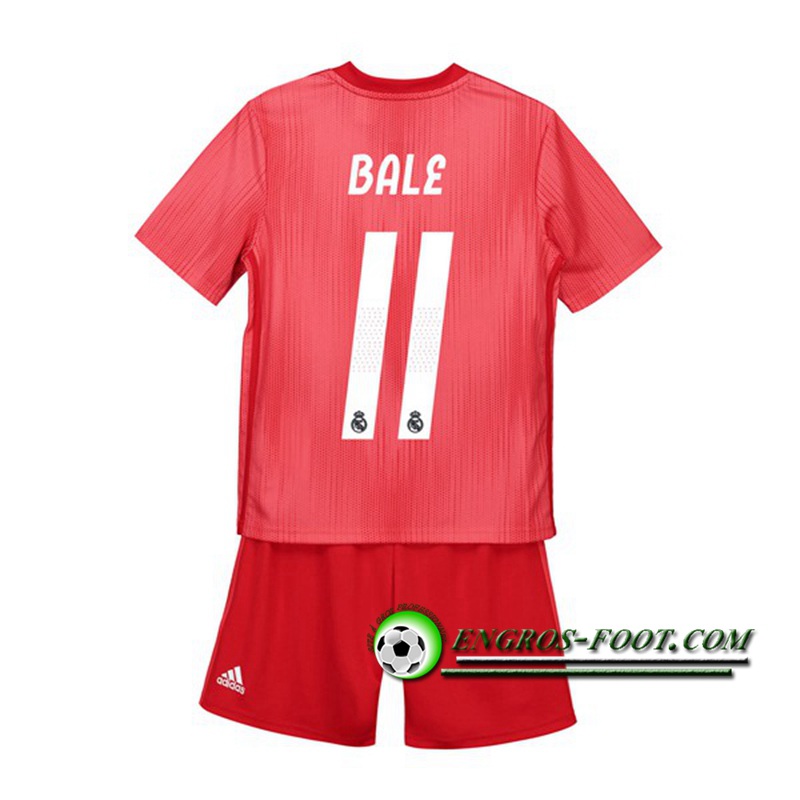 Engros-foot: Ensemble Maillot Foot Real Madrid Enfants 11 BALE Third 2018 2019 Rouge Thailande