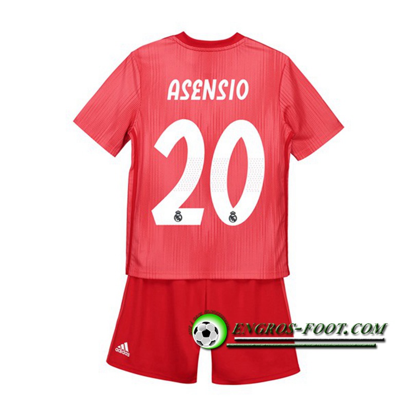 Engros-foot: Ensemble Maillot Foot Real Madrid Enfants 20 ASENSIO Third 2018 2019 Rouge Thailande