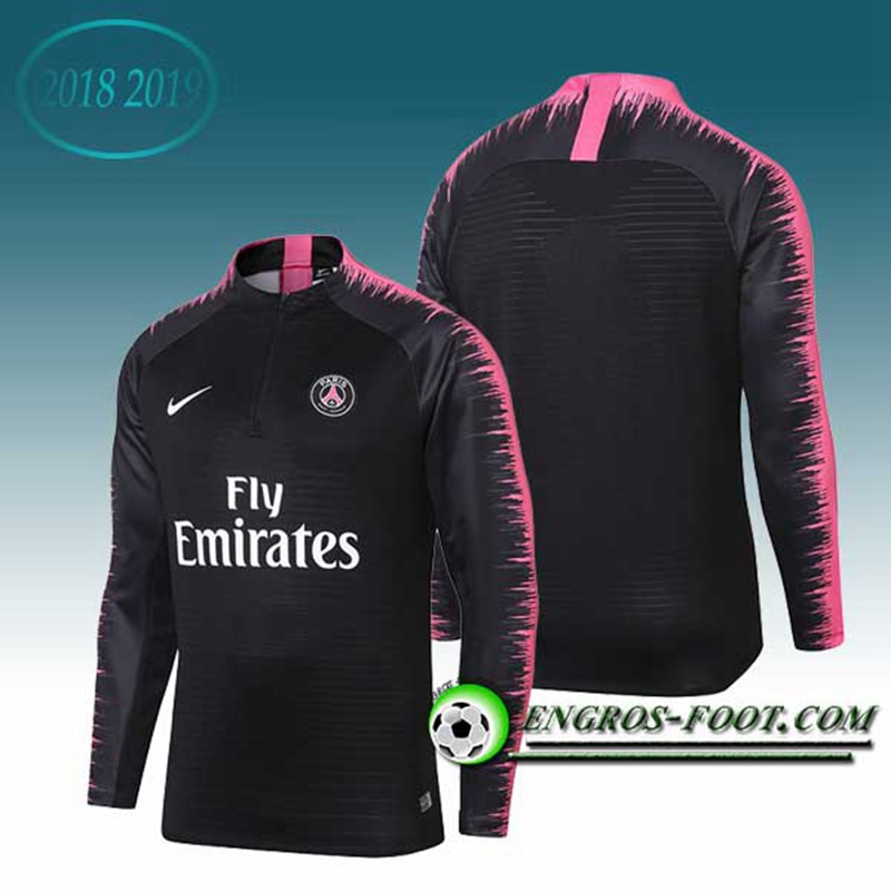 Engros-foot: Sweatshirt Training PSG Noir/Rose 2018-2019 Thailande