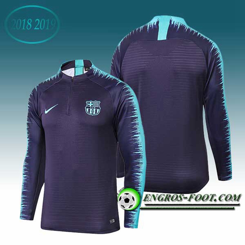 Engros-foot: Sweatshirt Training FC Barcelone Noir/Bleu 2018-2019 Thailande