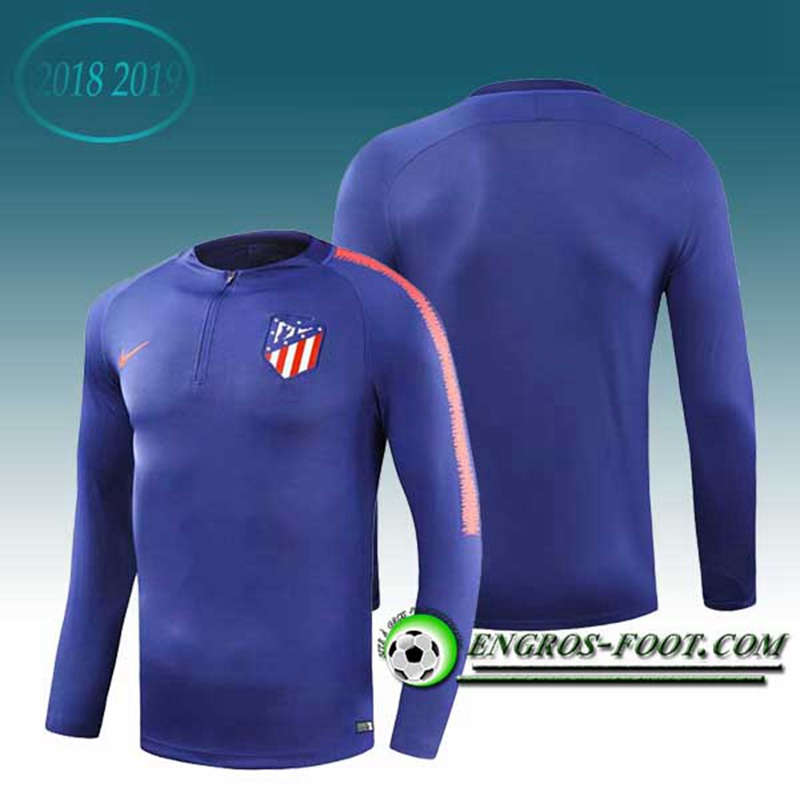 Engros-foot: Sweatshirt Training Atletico Madrid Bleu 2018-2019 Thailande