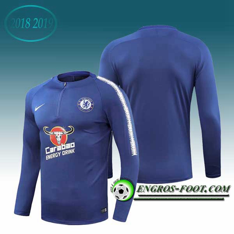 Engros-foot: Sweatshirt Training FC Chelsea Bleu 2018-2019 Thailande