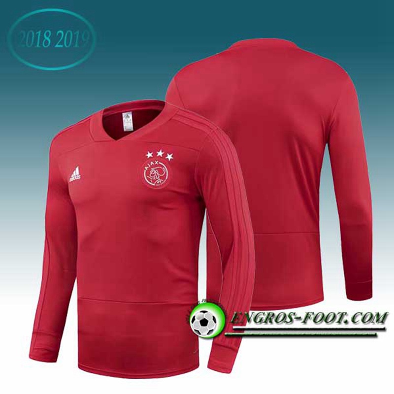 Engros-foot: Sweatshirt Training AFC Ajax Rouge 2018-2019 Thailande