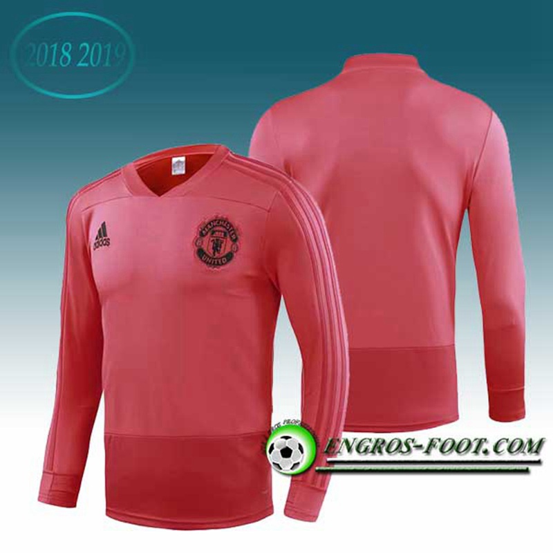 Engros-foot: Sweatshirt Training Manchester United Rouge 2018-2019 Thailande