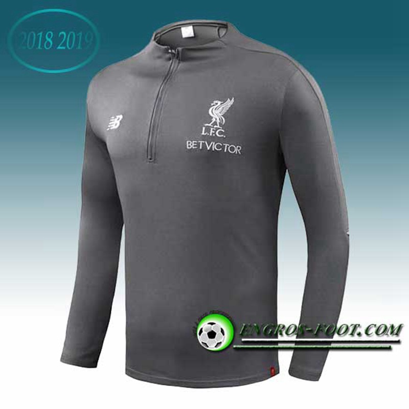 Engros-foot: Sweatshirt Training Liverpool Gris 2018-2019 Thailande