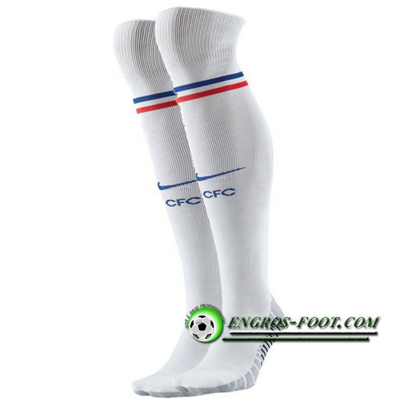 Engros-foot: Chaussettes De Foot FC Chelsea Exterieur 2018 2019 Thailande