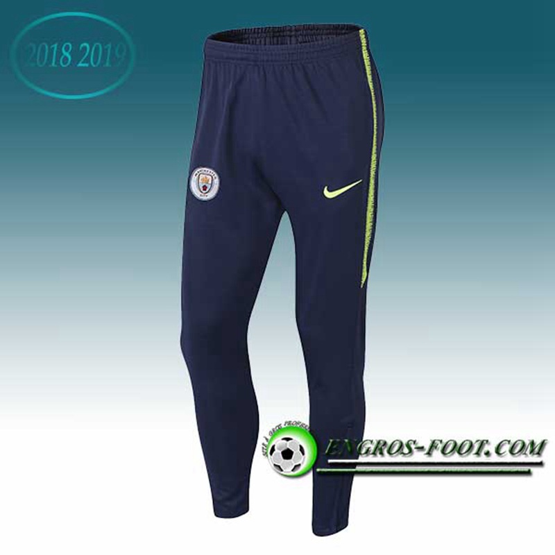 Engros-foot: Training Pantalon Foot Manchester City Bleu Fonce 2018-2019 Thailande