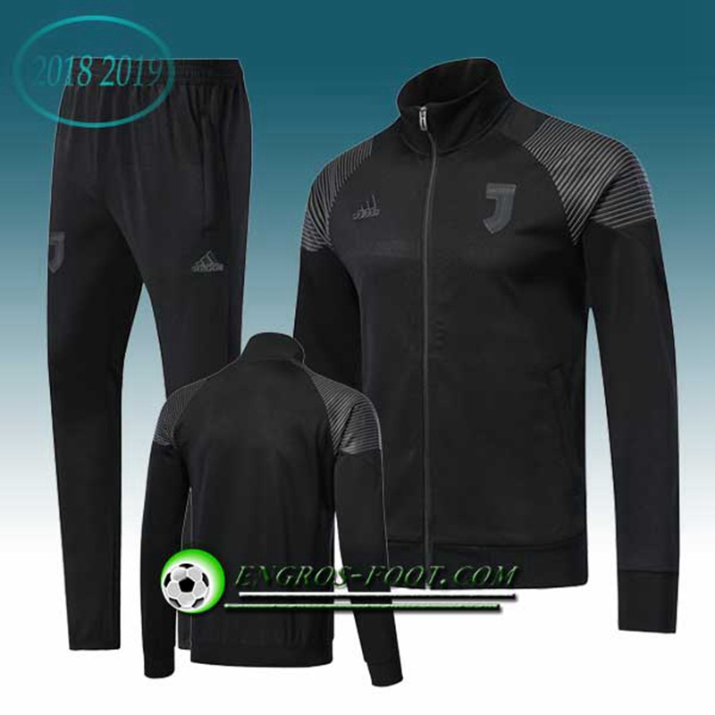 Engros-foot: Ensemble Survetement Foot - Veste Juventus Noir 2018-2019 Thailande