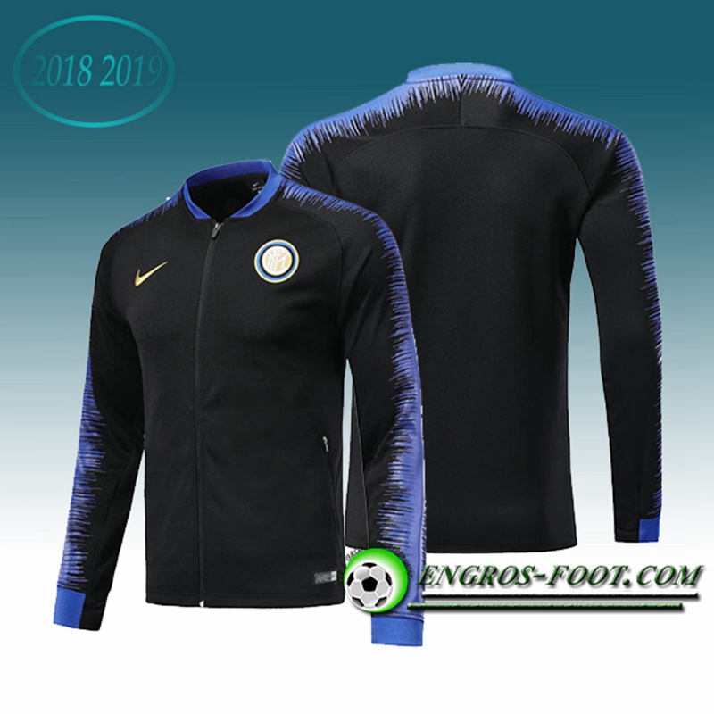 Engros-foot: Veste Foot Inter Milan Noir 2018-2019 Thailande