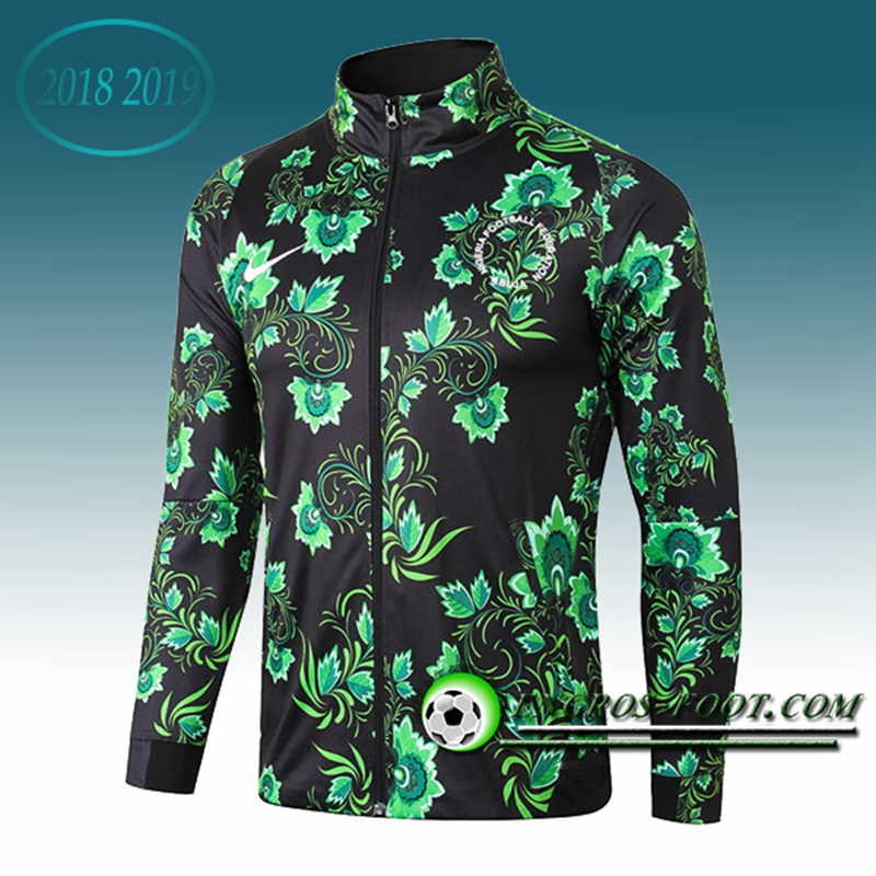 Engros-foot: Veste Foot Nigeria Vert/Noir 2018-2019 Thailande