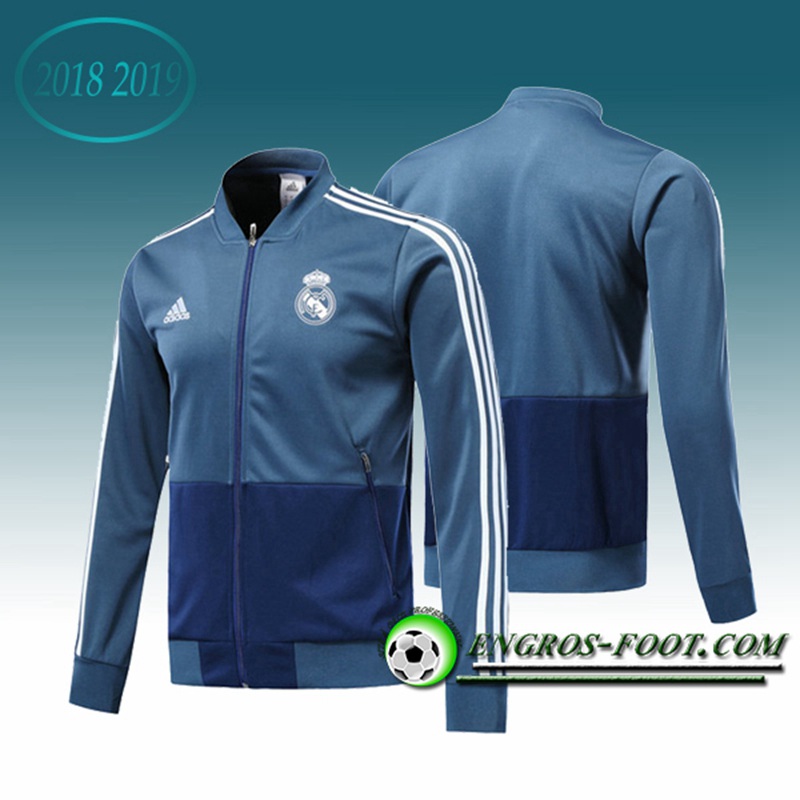 Engros-foot: Veste Foot Real Madrid Bleu Fonce 2018-2019 Thailande