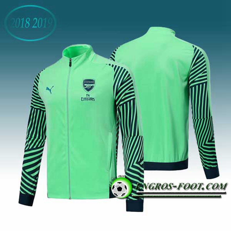 Engros-foot: Veste Foot Arsenal Vert 2018-2019 Thailande