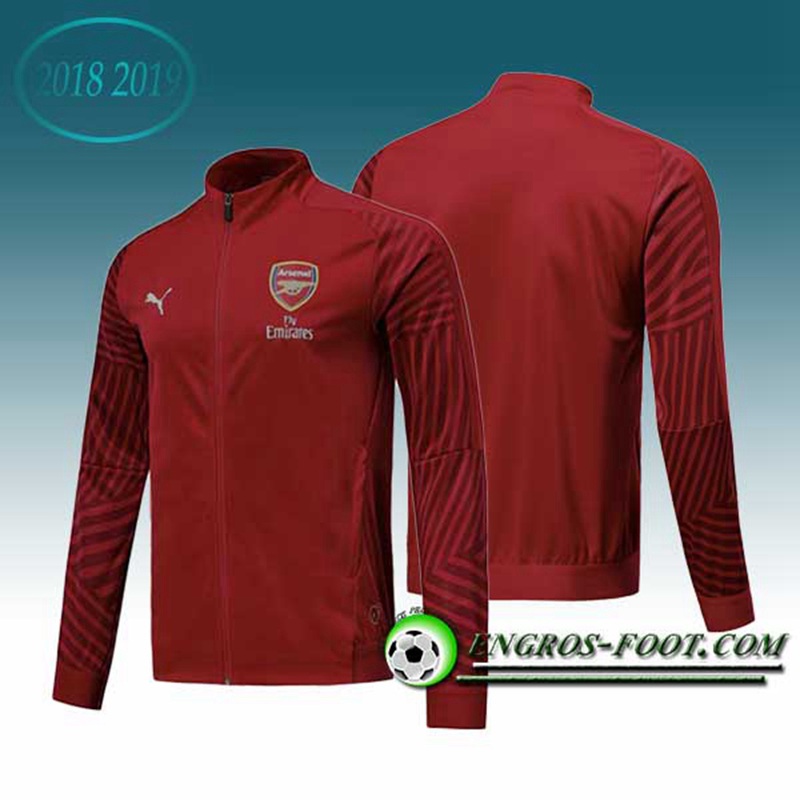 Engros-foot: Veste Foot Arsenal Rouge 2018-2019 Thailande