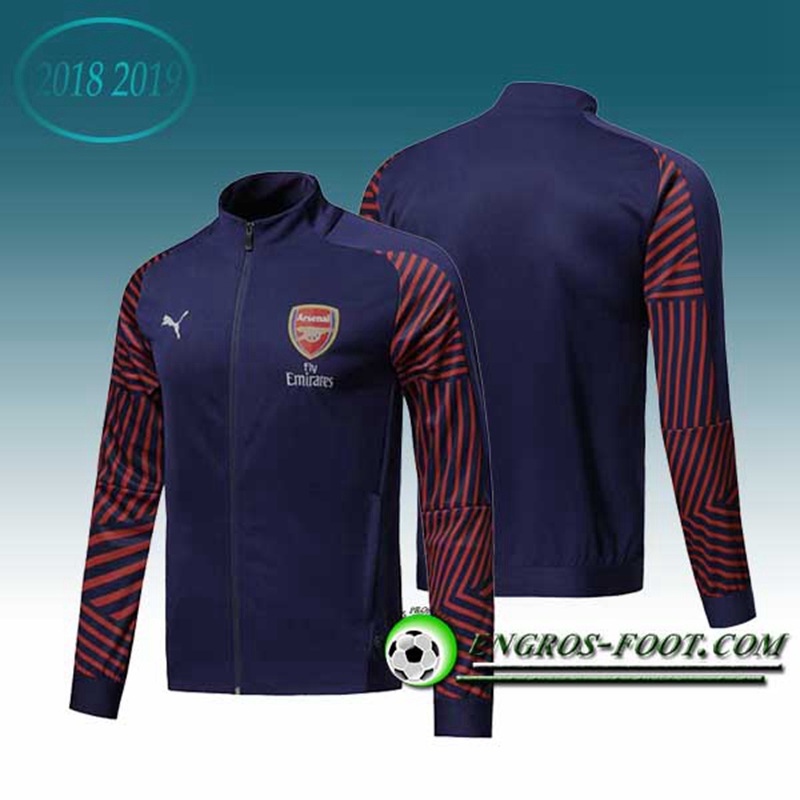 Engros-foot: Veste Foot Arsenal Bleu Fonce 2018-2019 Thailande