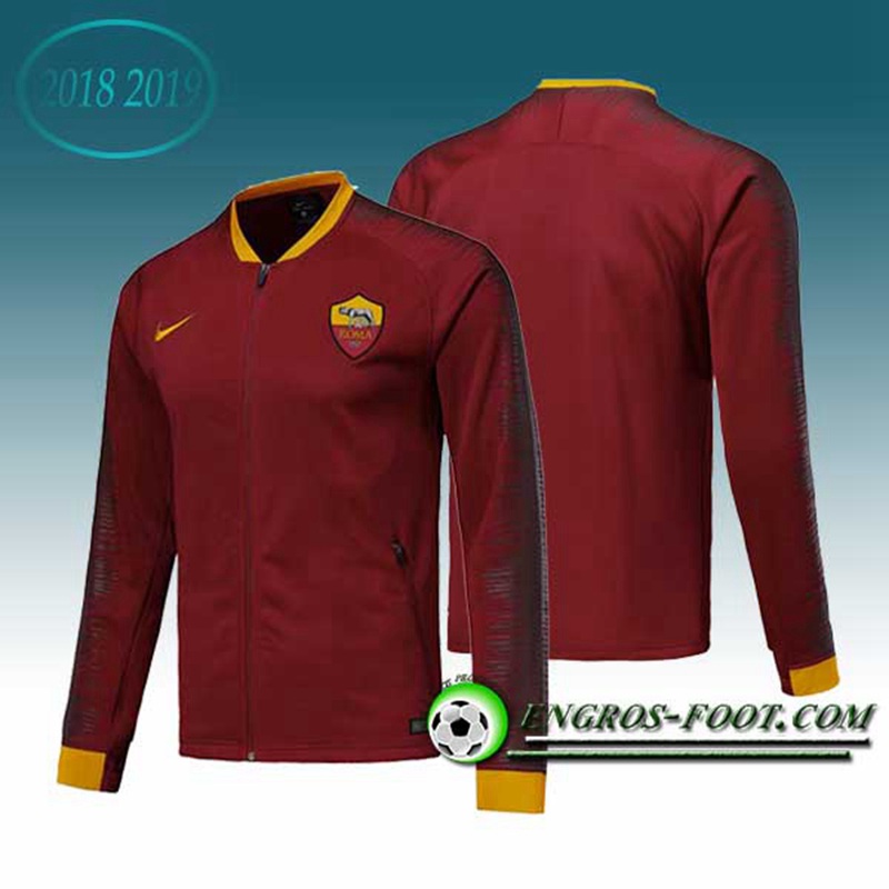 Engros-foot: Veste Foot AS Roma Bordeaux 2018-2019 Thailande