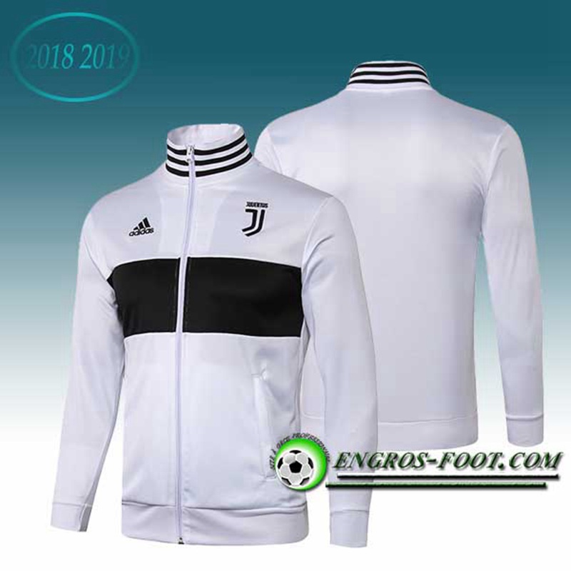 Engros-foot: Veste Foot Juventus Blanc/Noir 2018-2019 Thailande