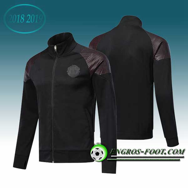 Engros-foot: Veste Foot Manchester United Noir 2018-2019 Thailande