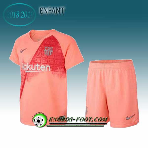 Engros-foot: Ensemble Maillot Foot FC Barcelone Enfants Third 2018 2019 Pastèque Thailande