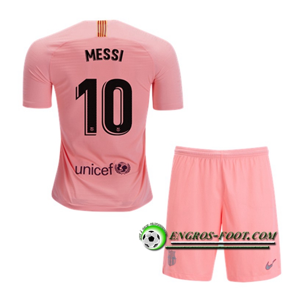 Engros-foot: Ensemble Maillot Foot FC Barcelone Enfants 10 MESSI Third 2018 2019 Pastèque Thailande