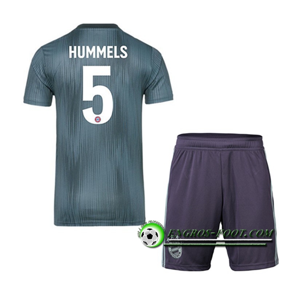 Engros-foot: Ensemble Maillot Foot Bayern Munich Enfants 5 HUMMELS Third 2018 2019 Bleu Marine Thailande