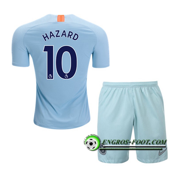 Engros-foot: Ensemble Maillot Foot FC Chelsea Enfants HAZARD 10 Third 2018 2019 Bleu Ciel Thailande