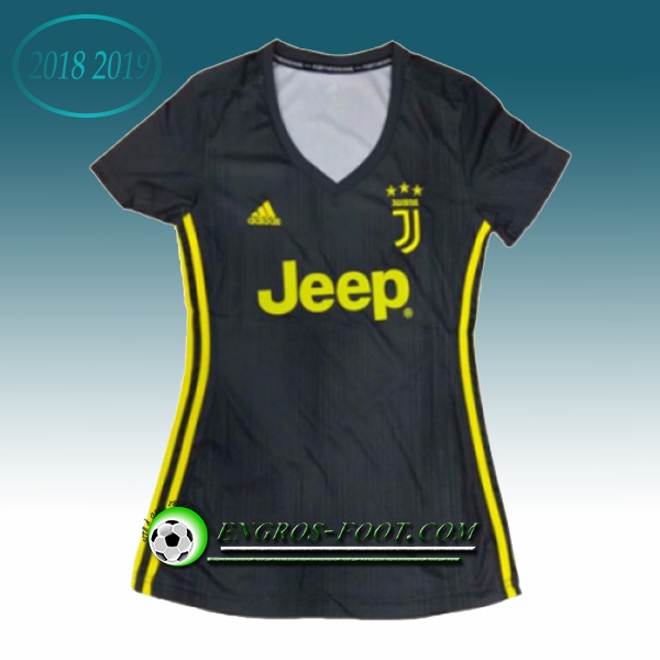 Engros-foot: Jeu Maillot de Juventus Femme Third 2018 2019 Noir Thailande