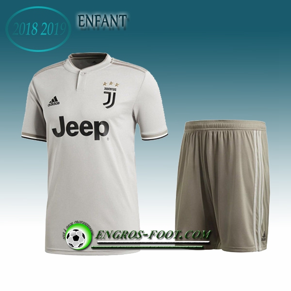 Engros-foot: Ensemble Maillot Foot Juventus Enfants Exterieur 2018 2019 Beige Thailande