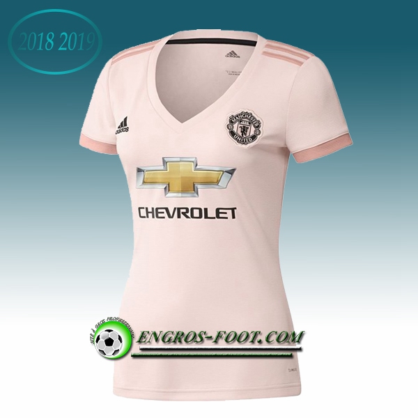 Engros-foot: Jeu Maillot de Manchester United Femme Exterieur 2018 2019 Blanc Thailande