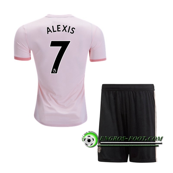 Engros-foot: Ensemble Maillot Foot Manchester United Enfants 7 ALEXIS Exterieur 2018 2019 Blanc Thailande