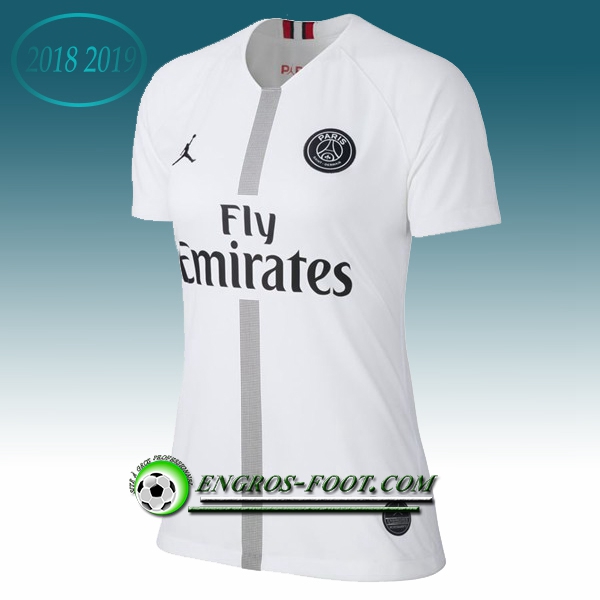 Engros-foot: Jeu Maillot de PSG Femme Third 2018 2019 Blanc Thailande