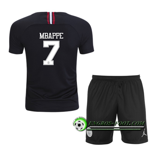 Engros-foot: Ensemble Maillot Foot PSG Enfants MBAPPE 7 Third 2018 2019 Blanc Thailande