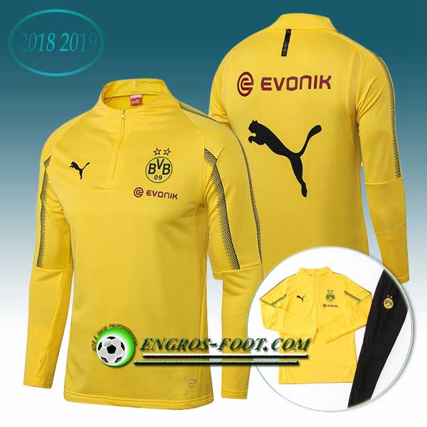 Engros-foot: Sweatshirt Training Dortmund BVB Jaune 2018-2019 Thailande