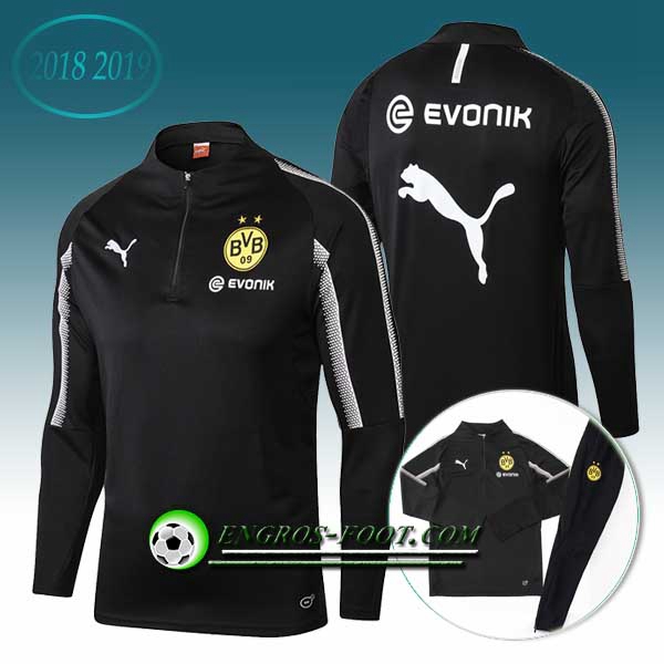 Engros-foot: Sweatshirt Training Dortmund BVB Noir 2018-2019 Thailande