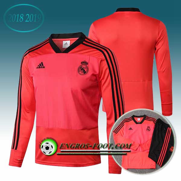 Engros-foot: Sweatshirt Training Real Madrid Rouge 2018-2019 Thailande