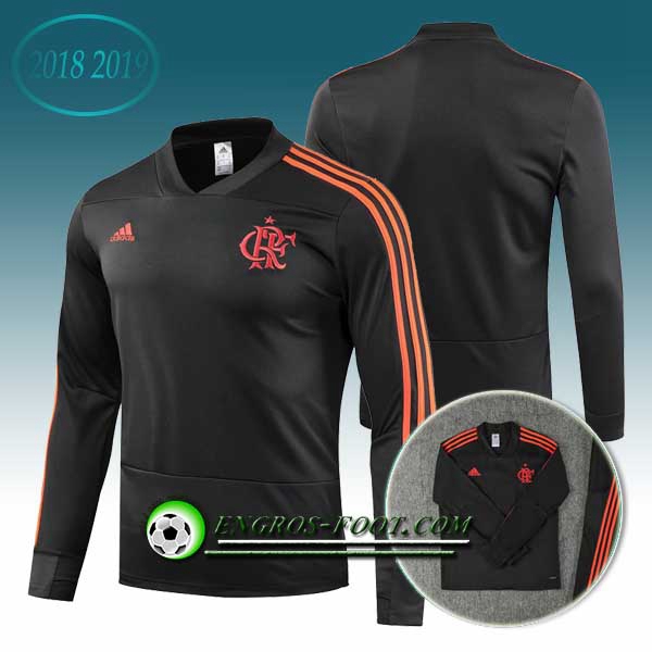 Engros-foot: Sweatshirt Training Flamengo Noir 2018-2019 Thailande