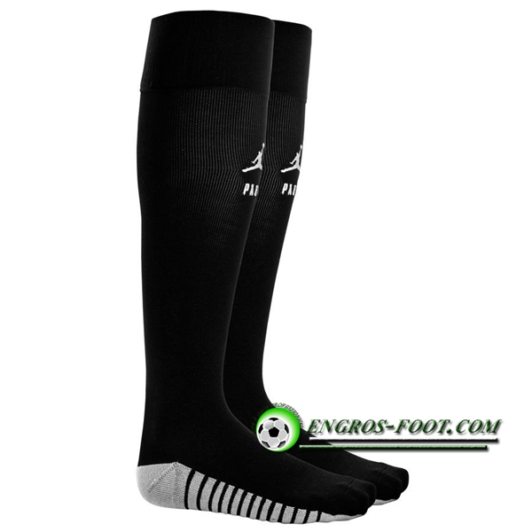 Engros-foot: Chaussettes De Foot Jordan PSG Noir Third 2018 2019 Thailande