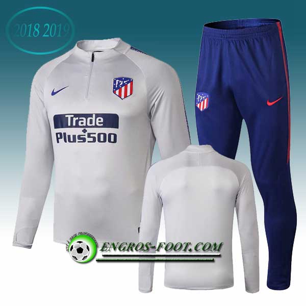 Engros-foot: Ensemble Survetement Foot Atletico Madrid Gris 2018-2019 Thailande