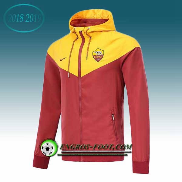 Engros-foot: Veste Foot AS Roma Brown/Jaune 2018-2019 Thailande