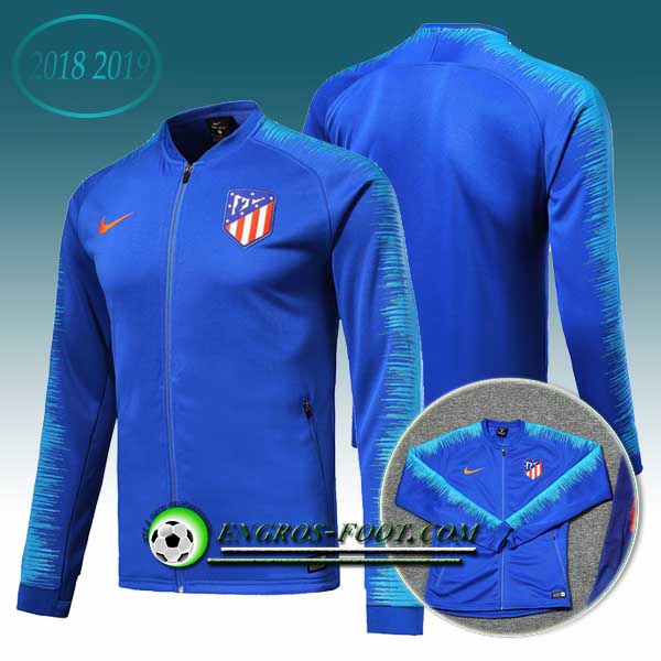 Engros-foot: Veste Foot Atletico Madrid Bleu 2018-2019 Thailande