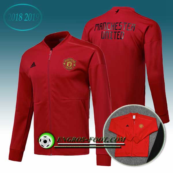 Engros-foot: Veste Foot Manchester United Rouge 2018-2019 Thailande