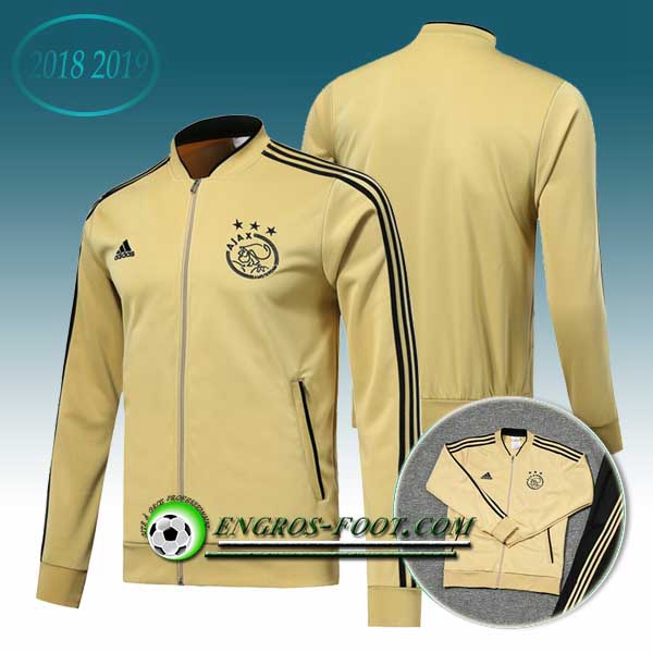 Engros-foot: Veste Foot AFC Ajax Jaune 2018-2019 Thailande