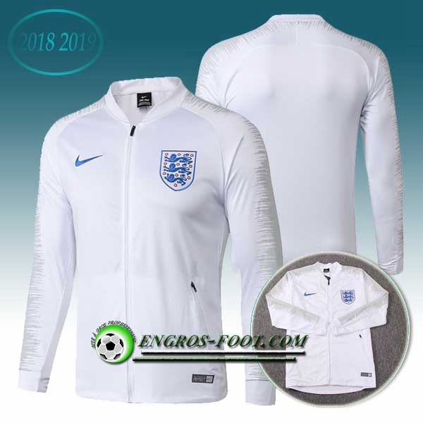 Engros-foot: Veste Foot Angleterre Blanc 2018-2019 Thailande