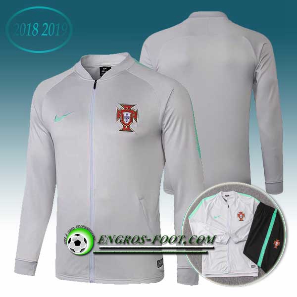 Engros-foot: Veste Foot Portugal Gris 2018-2019 Thailande