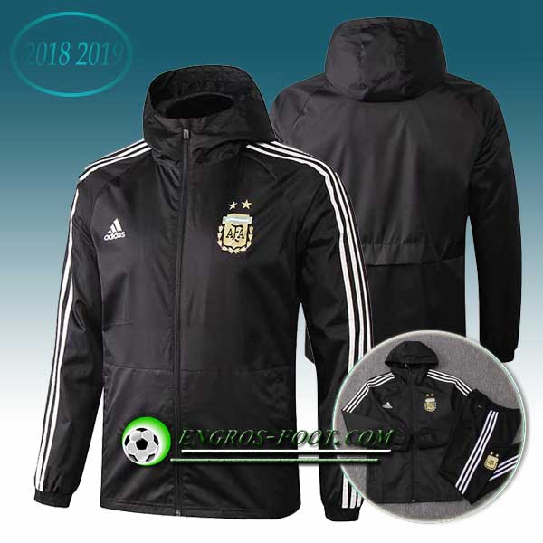 Engros-foot: Veste Foot Coupe Vent Argentine Noir 2018-2019 Thailande