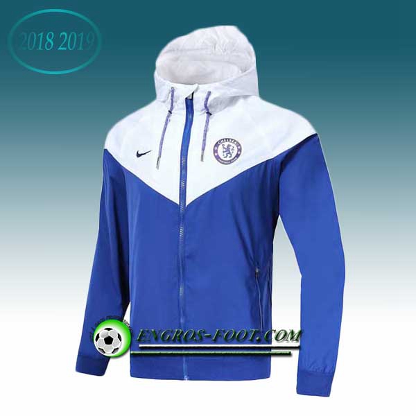 Engros-foot: Veste Foot FC Chelsea Bleu/Blanc 2018-2019 Thailande