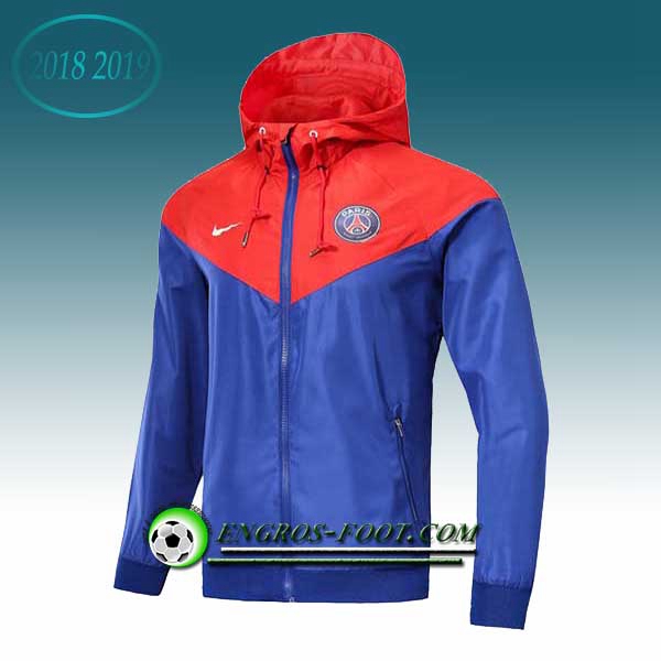 Engros-foot: Veste Foot PSG Bleu/Rouge 2018-2019 Thailande