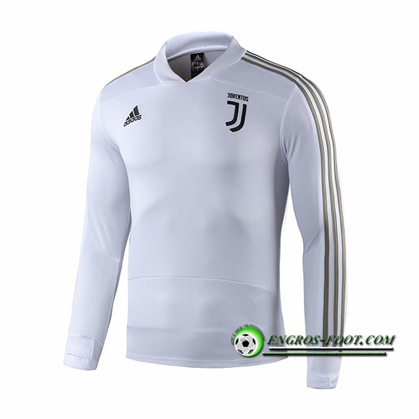 Engros-foot: Sweatshirt Training Juventus Blanc 2018-2019 Thailande