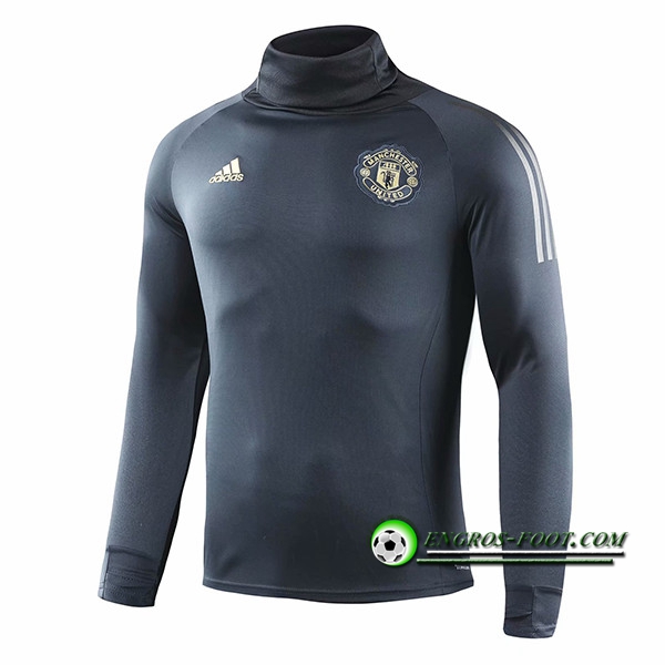 Engros-foot: Sweatshirt Training Manchester United Gris Col haut 2018-2019 Thailande