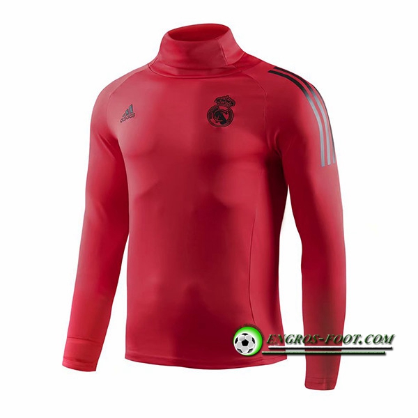 Engros-foot: Sweatshirt Training Real Madrid Rouge Col haut 2018-2019 Thailande